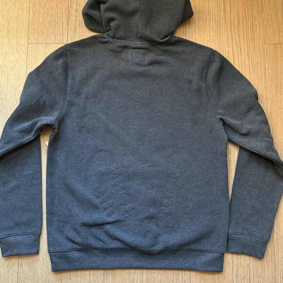 Men's Charcoal Grey Fleece Sweatshirt Hoodie For Outdoors Warm NWT - Size S - Picture 4 of 5
